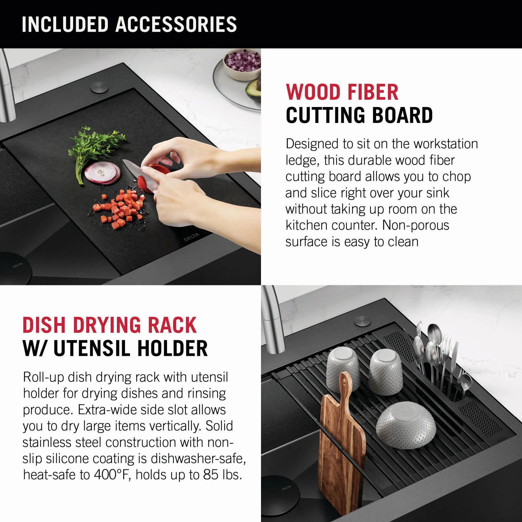 30&rdquo; Retrofit Farmhouse Apron Front 16 Gauge Workstation Kitchen Sink Single Bowl in with WorkFlow&trade; Ledge and&nbsp;Accessories for Top Mount Drop-In Installation